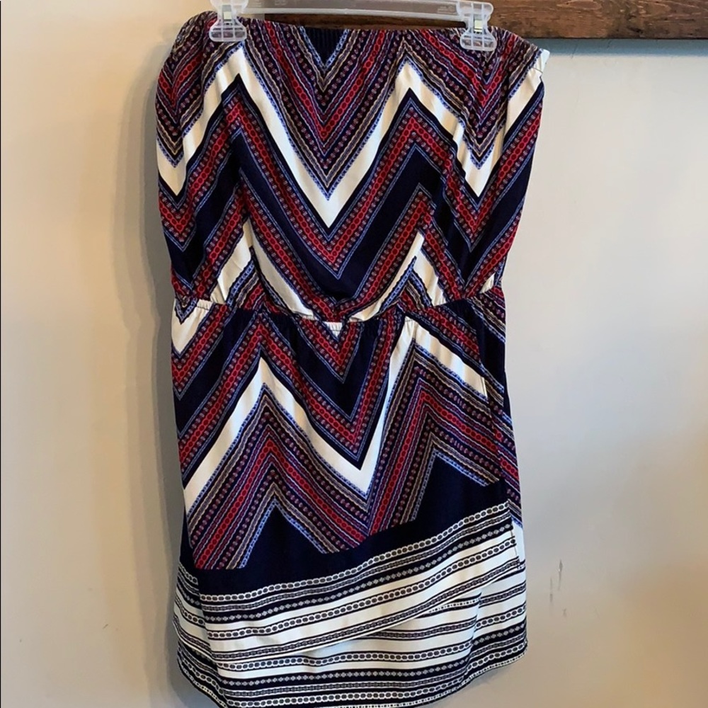 Strapless express mini dress